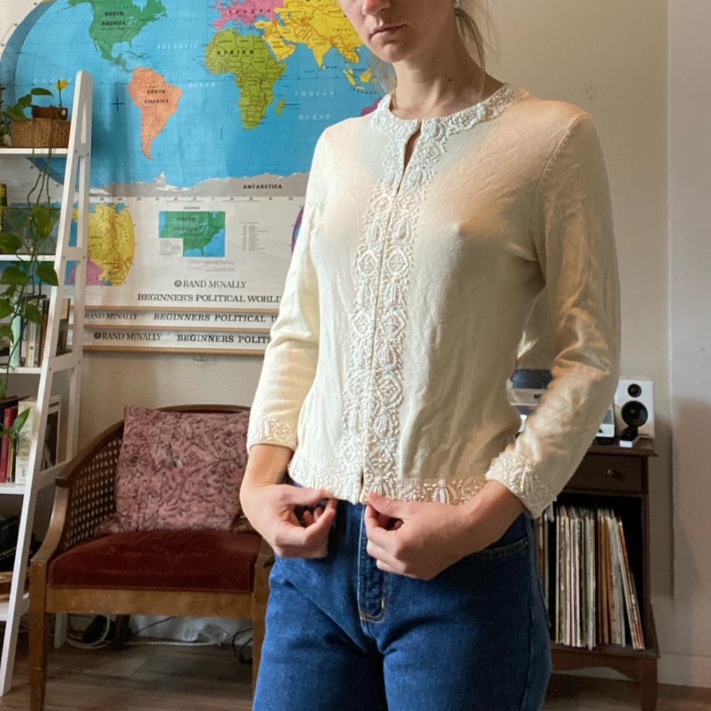 Fun beaded sweater